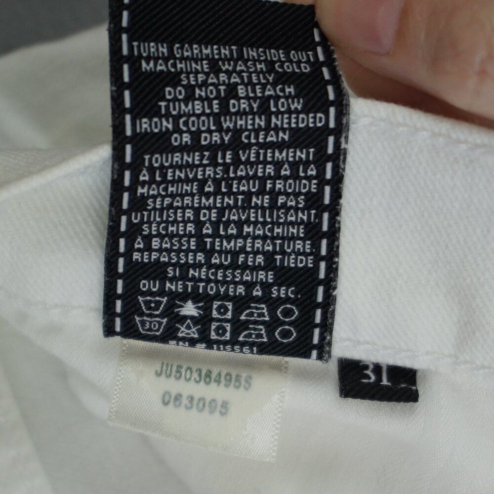 7 for All Mankind Mid Rise Rolled Cuffed Shorts in White Size 31 New - Picture 12 of 12